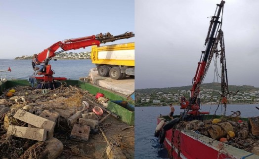 Bodrum'da denizden 45 ton katı atık çıktı