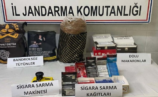 İşyerinde kaçak tütünle yakalanıp, gözaltına alındı
