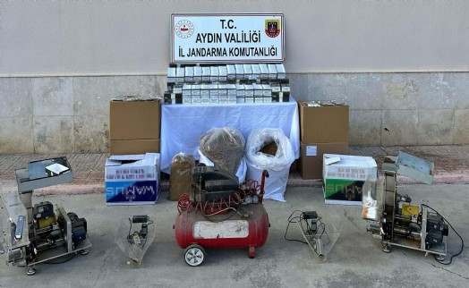 Aydın'da iki kaçak sigara imalathanesine operasyon; 2 gözaltı