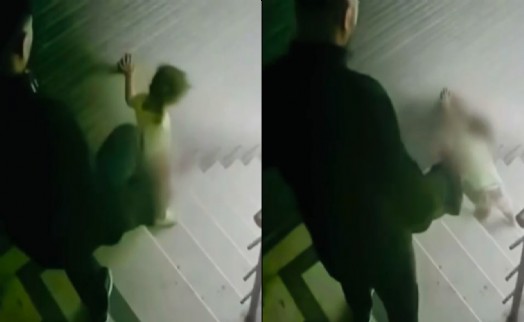 Çocuğunu merdivenden iten baba tutuklandı