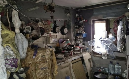 Aydın'da bir evden 4 kamyon çöp ile 12 kedi ve 3 kaplumbağa çıktı