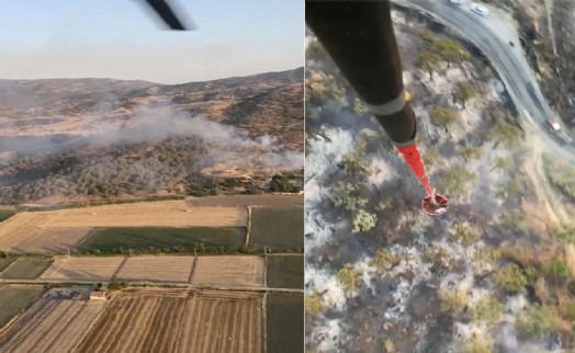 Aydın'da çıkan orman yangınında 2 hektarlık alan zarar gördü