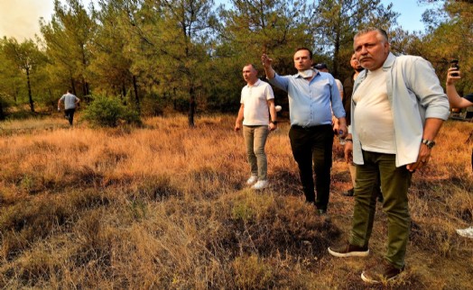 Başkan Eşki'den yangın açıklaması: Büyük ölçüde kontrol altına alındı