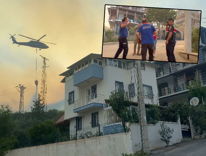 İzmir'deki orman yangını 2'nci gününde; Atatürk Mahallesi tahliye edildi