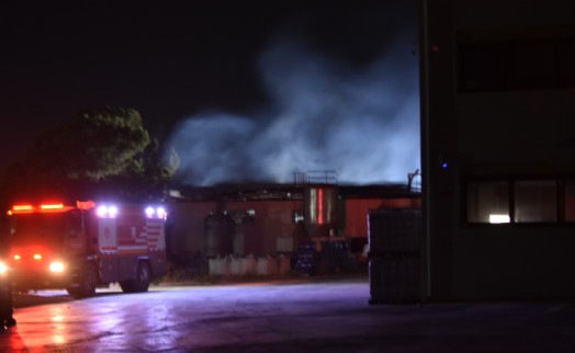 İzmir'de kimya fabrikasında korkutan yangın