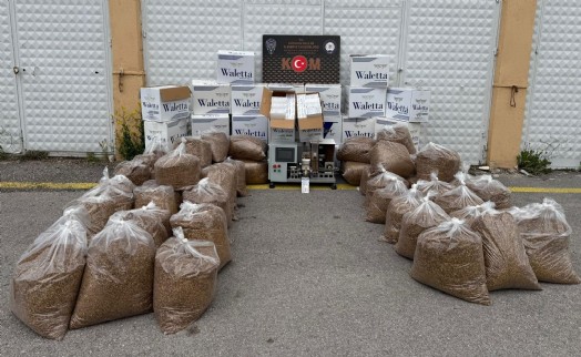 Kütahya'da makaron ve kaçak tütün operasyonu; 5 gözaltı