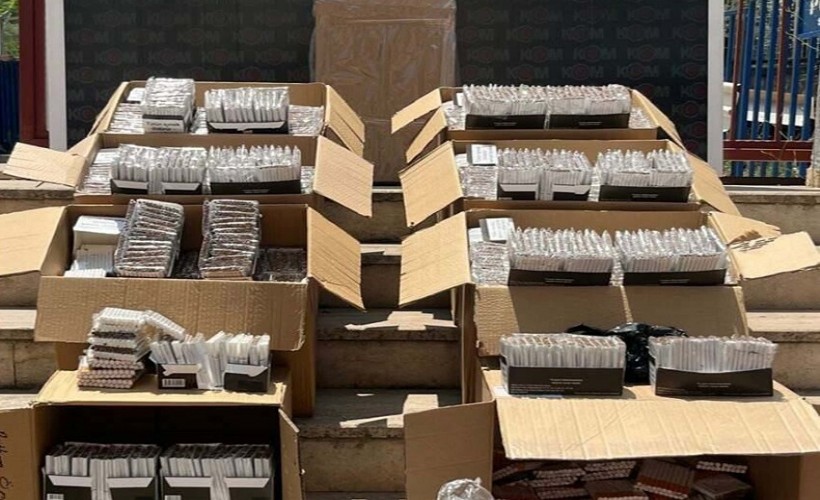 Manisa'da 58 bin 860 doldurulmuş makaron ele geçirildi
