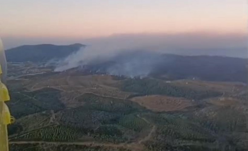 Menderes- Seferihisar yangınında 2. gün; Havadan müdahale başladı