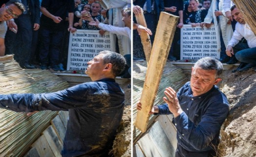 Zeyrek son yolculuğuna uğurlandı... Özel 'Kardeş'ini elleriyle toprağa verdi