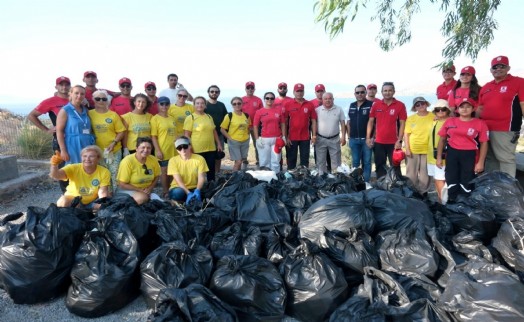Bodrum'da bir buçuk ton atık toplandı