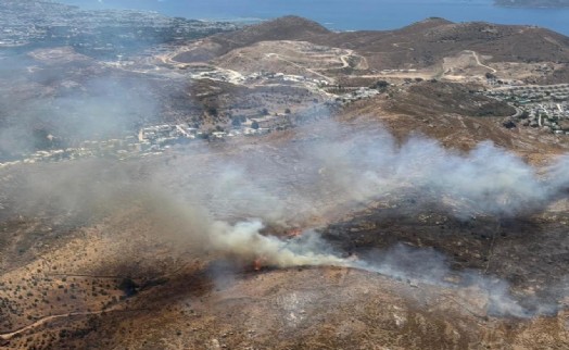 Bodrum'da ot yangını