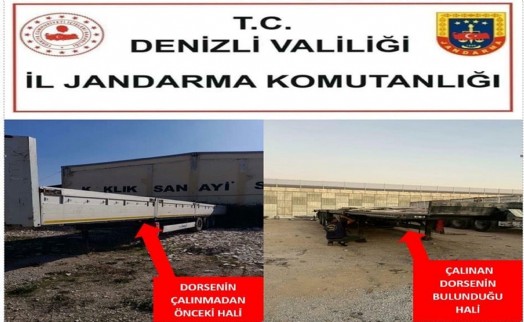 Denizli'den çalınan TIR dorsesi Konya'da bulundu!