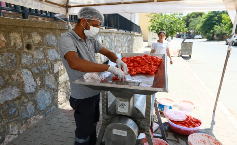 Efes Selçuk'ta kışlık salça hazırlıkları başlıyor