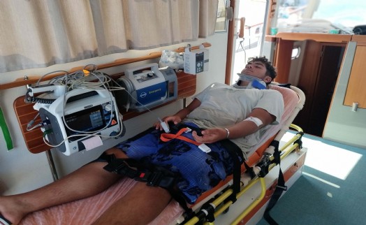 Günlük tur teknesinde kaza: 1 yaralı