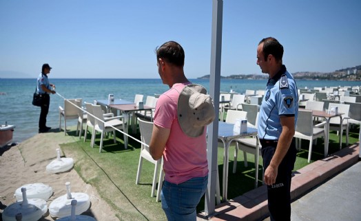 Kuşadası plajlarında 'Kıyı Kanunu' denetimi: İki işletme mühürlendi