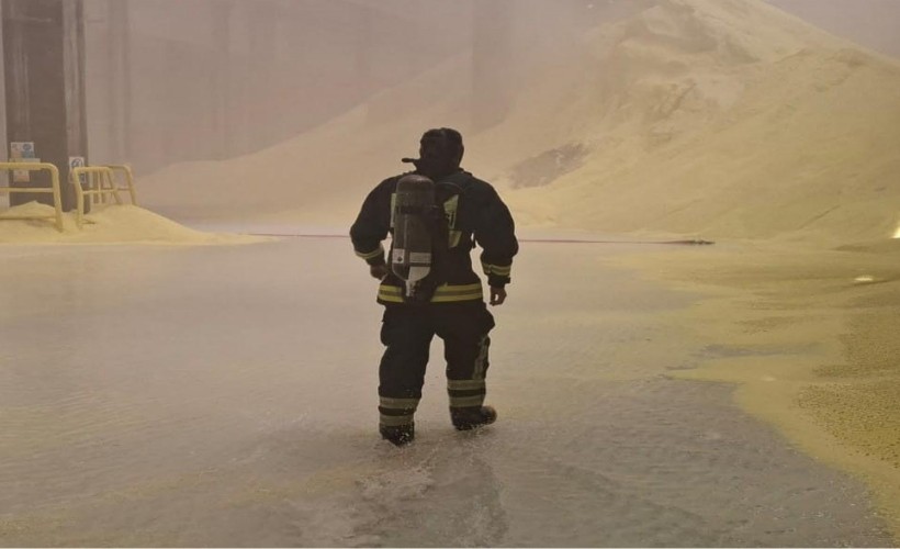 Kütahya'da bor fabrikasında çıkan yangın söndürüldü