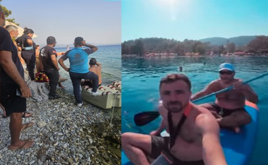 Muğla'da kürek sörfü yapan 2 kişiden 1'i kayıp; olay öncesi kamerada