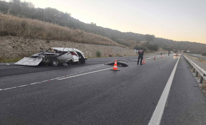 Önce istinat duvarına sonra önündeki araca çarptı: 1 ölü, 1 yaralı