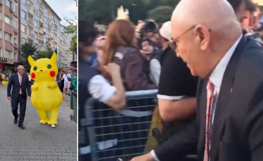 Saraçhane'ye Pikachu ile yürüyen Tanal barikatları yıktı