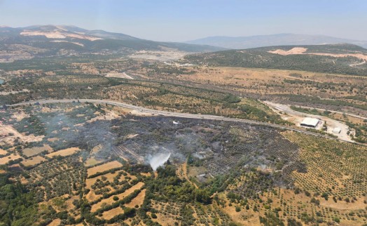 Tarım arazisindeki yangın 2 saatte kontrol altına alındı