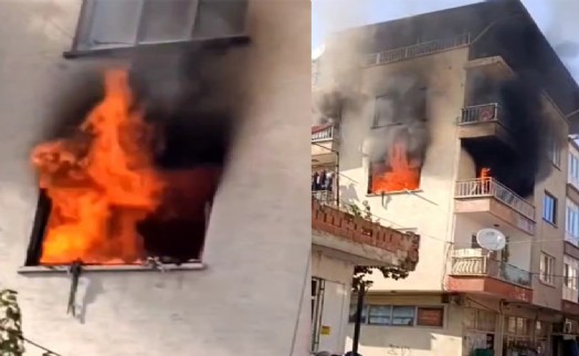 4 katlı binada çıkan yangında 2 kişi dumandan etkilendi
