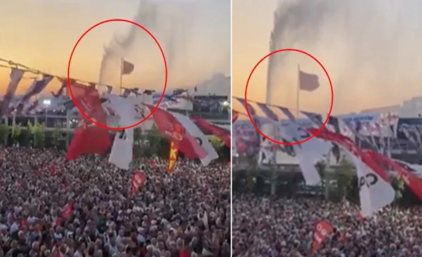 Aydın mitinginde fıskiye krizi!