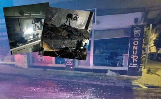 Berber dükkanına molotofkokteylli saldırı