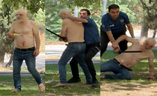 Esnafa bıçakla saldırınca darbedildi, götürüldüğü hastaneden kaçıp, intihara kalkıştı