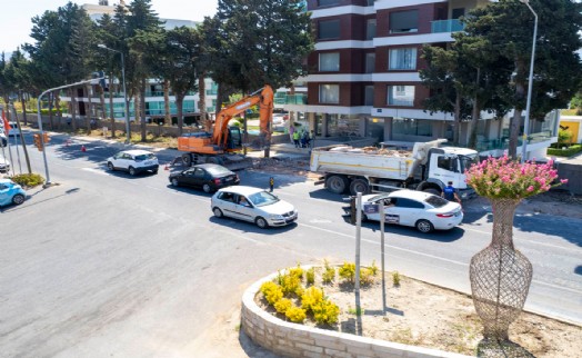 Güzelbahçe Belediyesi ilçenin ana arterlerini yeniliyor