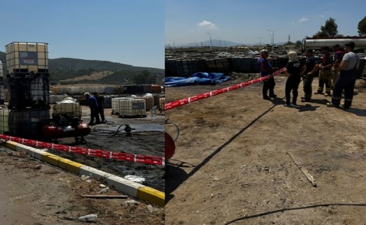 Kaçak akaryakıt toplama alanında patlamada araçlar zarar gördü