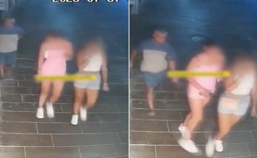 Kuşadası'nda çirkin olay! Turist kadınları sokak ortasında taciz etti