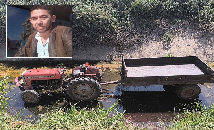 Sulama kanalına uçan traktörün sürücüsü öldü