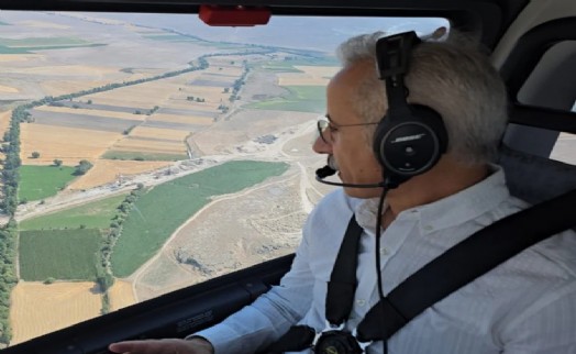 Uraloğlu Ankara-İzmir YHT hattını havadan inceledi