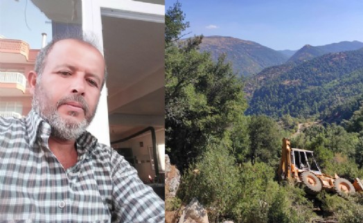 Manisa'da, uçuruma yuvarlanan kepçenin operatörü öldü