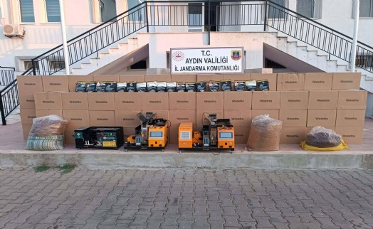 Aydın'da milyonluk kaçak tütün ve makaron operasyonu