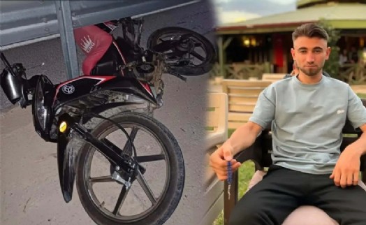 Bariyere çarpan motosikletin genç sürücüsü öldü