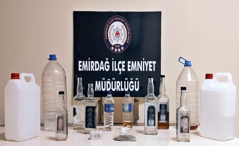 Emirdağ'da sahte içki operasyonu
