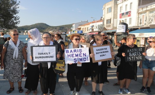 Foçalı kadınlardan İsrail protestosu