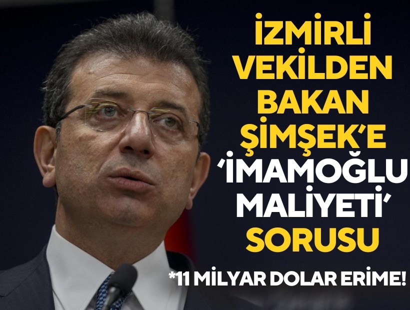 İzmirli vekilden Bakan Şimşek'e 'İmamoğlu maliyeti' sorusu: 11 milyar dolar erime!