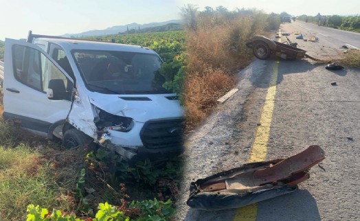 Kamyonetle çarpışan sepetli motosikletin sürücüsü öldü