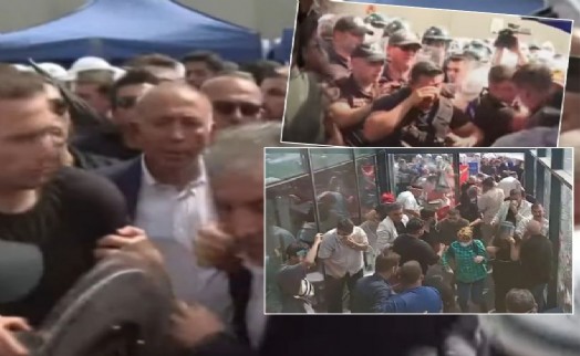 Kayyım Tekin il binasına binlerce polisle girdi! Biber gazlı sert müdahale..