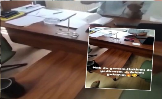 Kovulunca kaynar su ile yöneticisi yaktı! Gülerek de odadan ayrıldı