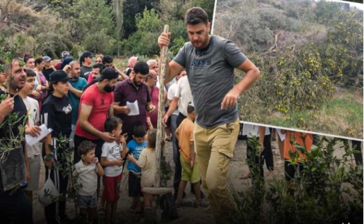 TOMA ile sökülen ağaçları köylüler yeniden dikti! Samandaplılar toprağa sahip çıktı