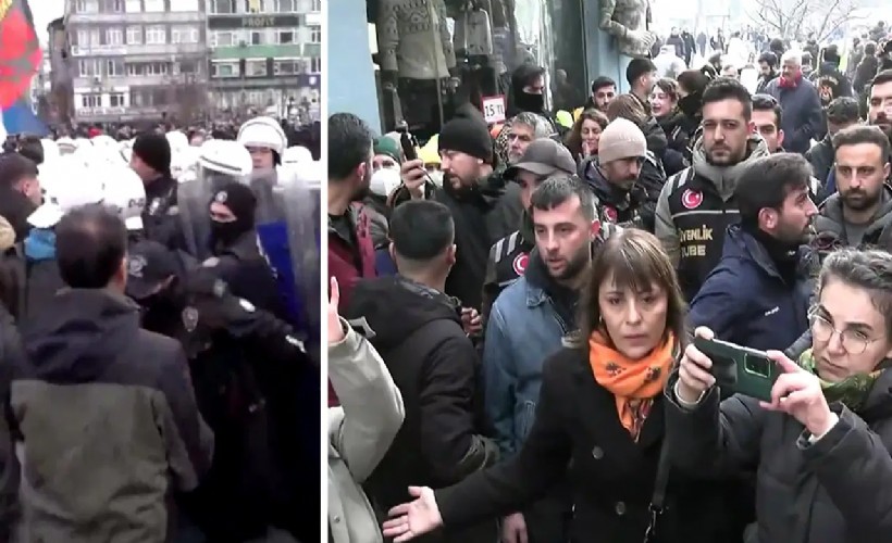 DEM Parti'nin İstanbul'daki 'Rojava' yürüyüşüne polis müdahalesi