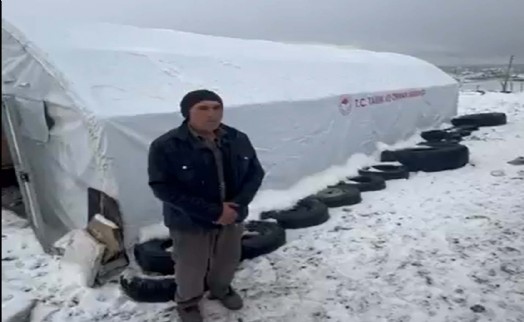 Fırtınada hayvan çadırı uçmuştu; yenisi verildi