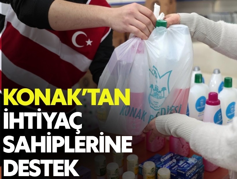 Konak’tan ihtiyaç sahiplerine temizlik ve hijyen malzemesi desteği