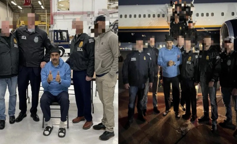 Maduro'nun uçaktan indirildiği görüntüler ortaya çıktı