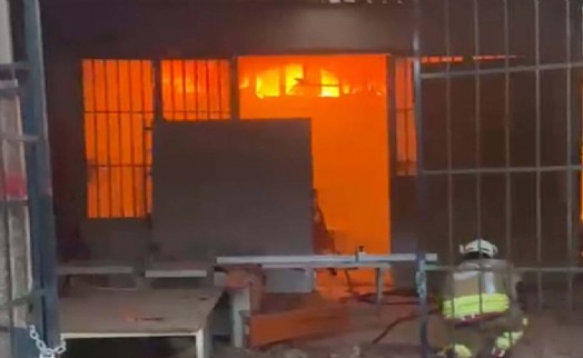 Marangoz atölyesinde yangın paniği