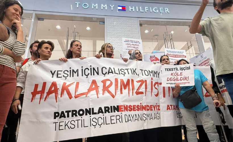 Atamay işçilerinden üç büyük kentte Tommy Hilfiger'ın önünde protesto