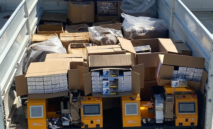 Aydın'da 138 bin 800 makaron ele geçirildi; 3 gözaltı